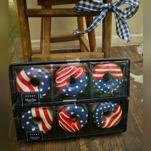 Martha Stewart Red, White, and Blue Donut Decor